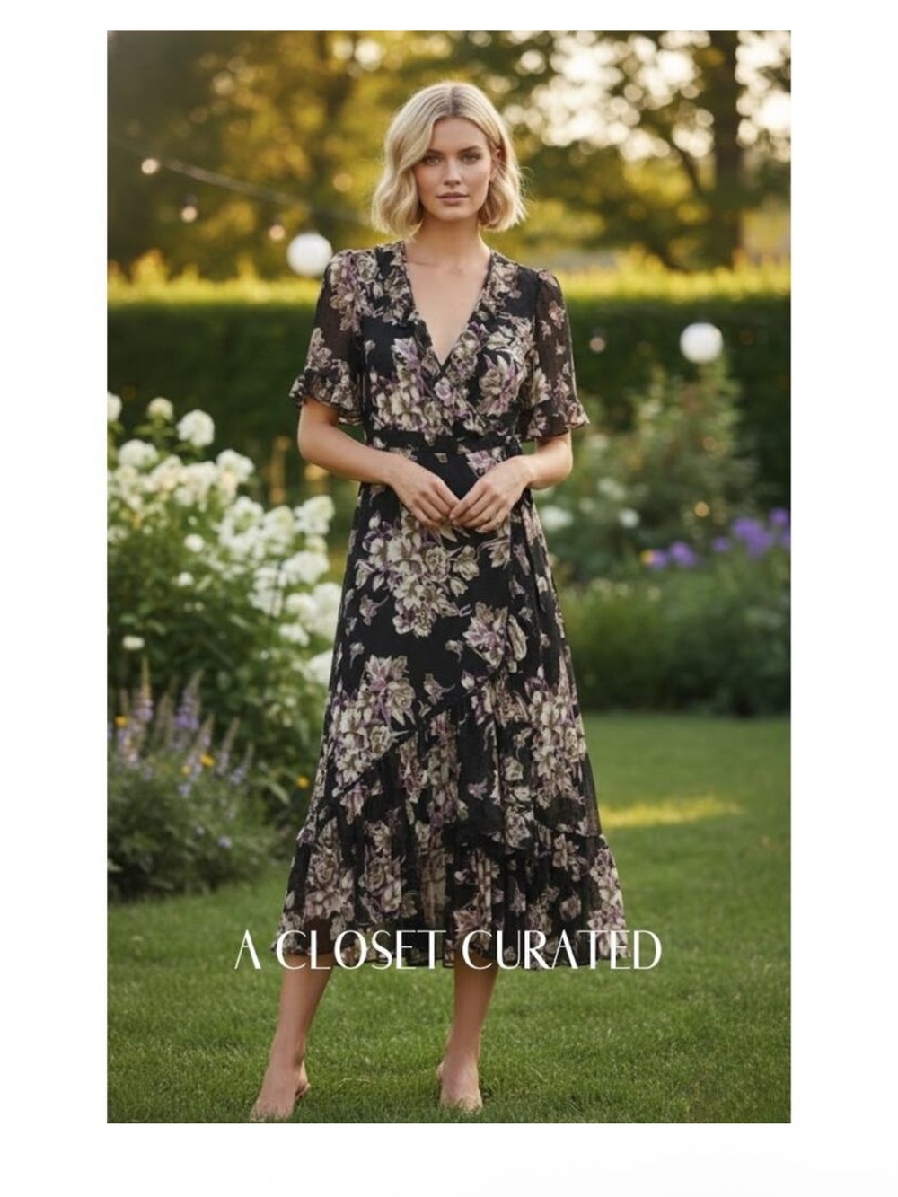 By Timo floral wrap dress